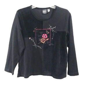 Erika Embroidered Patchwork Front Women's Top